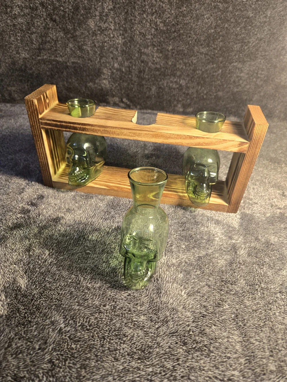 Glass Plant Terrarium Propagation Stations with Wooden Stand, Hydroponics Hallow